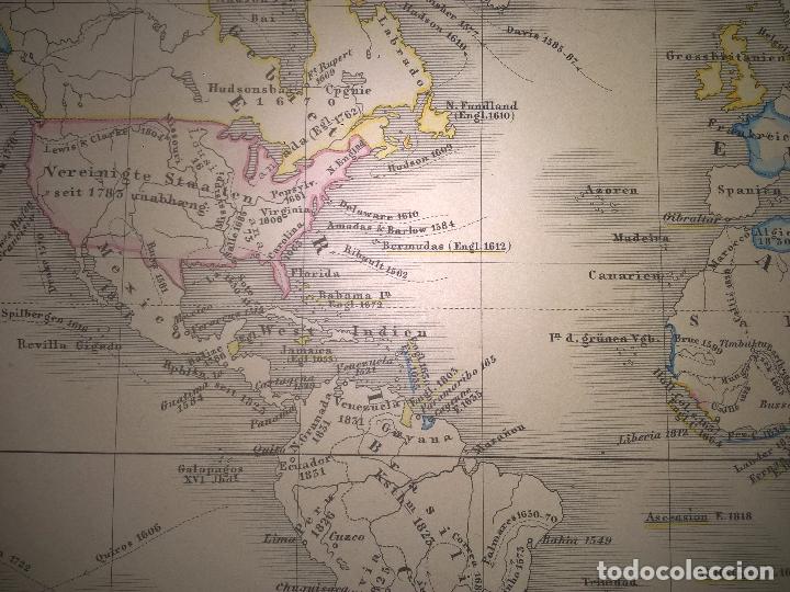 Mapas contempor&aacute;neos: MAPA DE LA TIERRA ( DER ERDE) Spruner - Foto 4