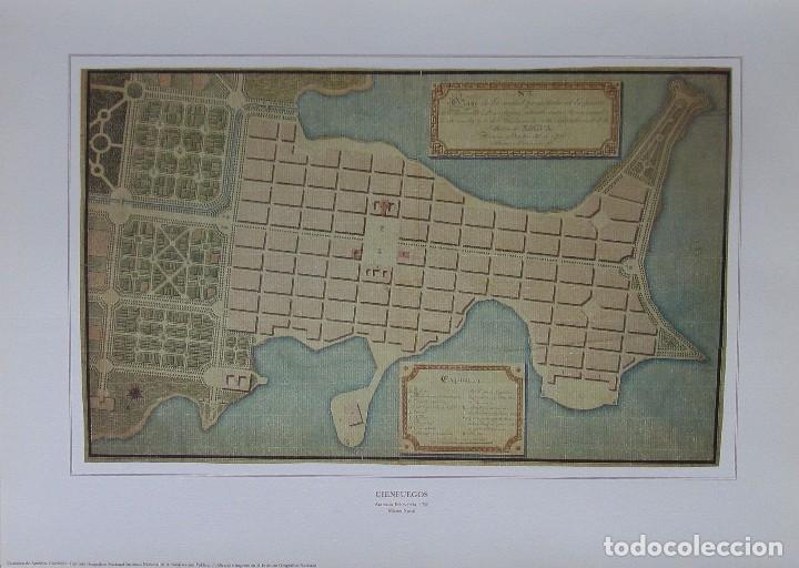 Zeitgen&ouml;ssische Karten: CIENFUEGOS (1798). ATANASIO ECHEVARR&Iacute;A. MUSEO NAVAL. 60 X 42 CMS. IGN, 1990