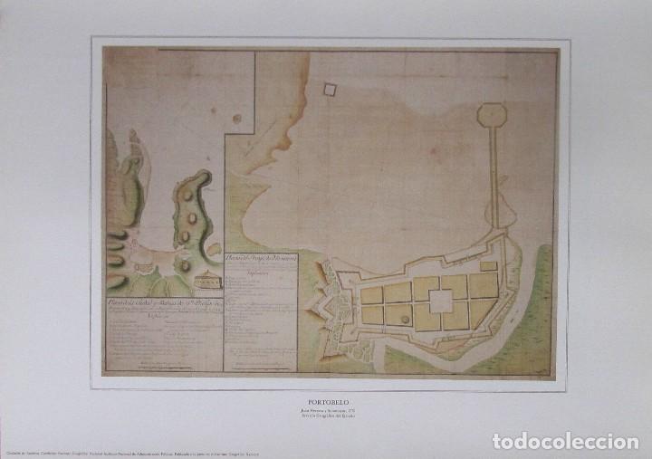 Zeitgen&ouml;ssische Karten: PORTOBELO (1731). JUAN HERRERA SOTOMAYOR. SERVICIO GEOGR&Aacute;FICO DEL EJ&Eacute;RCITO. 60 X 42 CMS. IGN, 1990