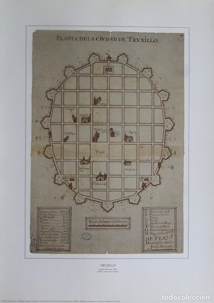 Zeitgen&ouml;ssische Karten: TRUJILLO (1687). JOSEPH FORMENTO. ARCHIVO GENERAL DE INDIAS. 60 X 42 CMS. IGN, 1990