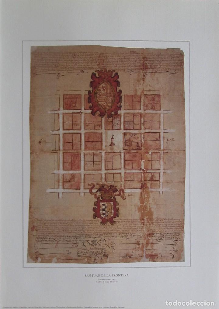 Zeitgen&ouml;ssische Karten: SAN JUAN DE LA FRONTERA (1562). THOM&Aacute;S SU&Aacute;REZ. ARCHIVO GENERAL DE INDIAS. 60 X 42 CMS. IGN, 1990