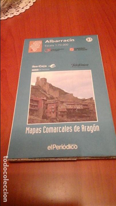 Mapas contempor&acirc;neos: MAPA CARTOGRAFICO PLEGADO, COMARCA ALBARRACIN - ARAGON -