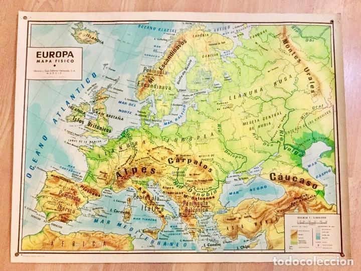 Mapa Europa 1960 | Mapa Fisico