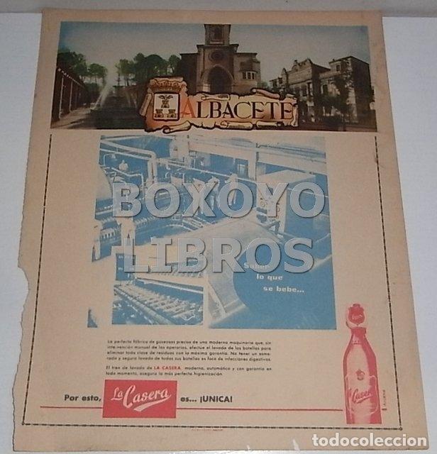 Mappe contemporanee: Mapa de la provincia de Albacete. Anuario Telef&oacute;nico (CTNE). Publicidad de La Casera