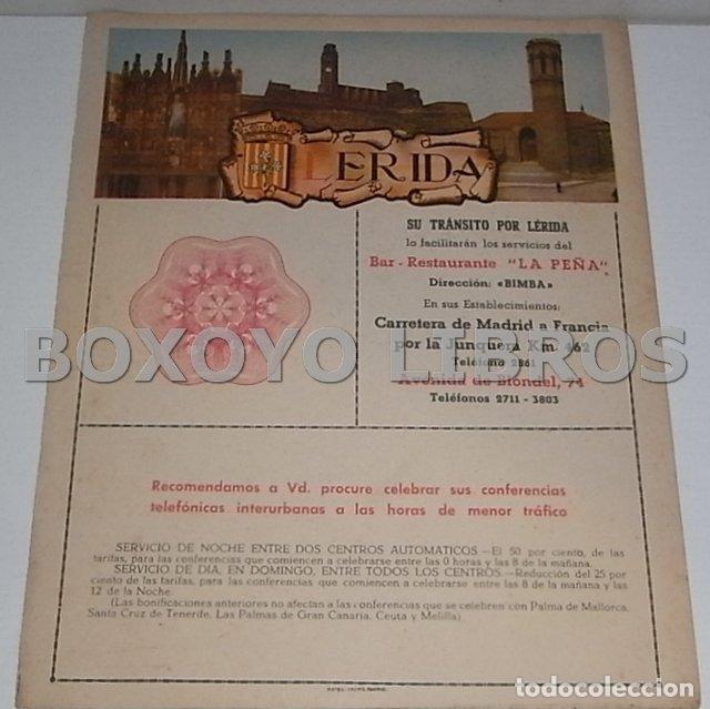 Mappe contemporanee: Mapa de la provincia de L&eacute;rida. Anuario Telef&oacute;nico de la Compa&ntilde;&iacute;a Telef&oacute;nica Nacional de Espa&ntilde;a (CTN