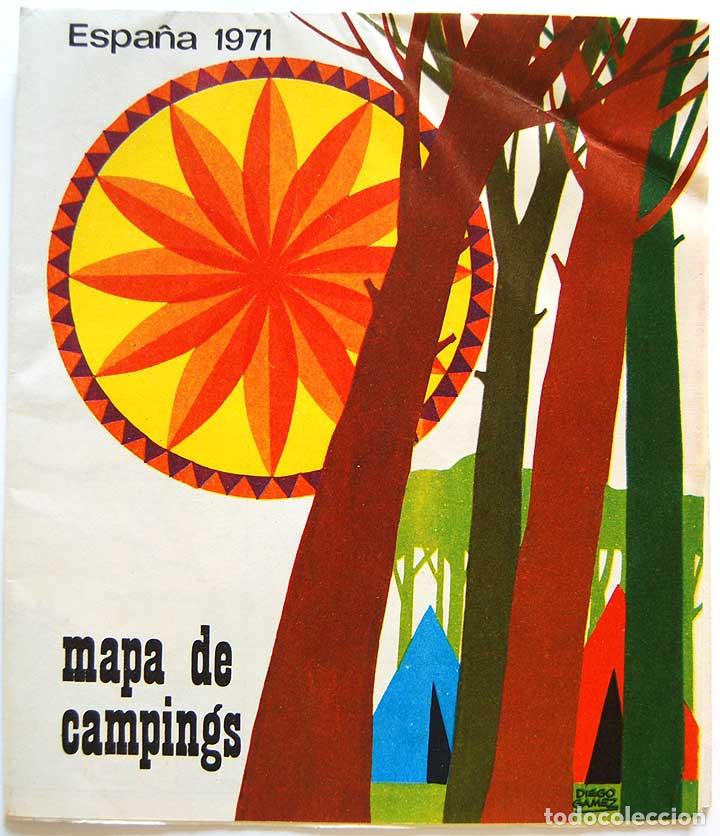 Mapas contempor&aacute;neos: Mapa de Campings Espa&ntilde;a 1971 - Foto 1