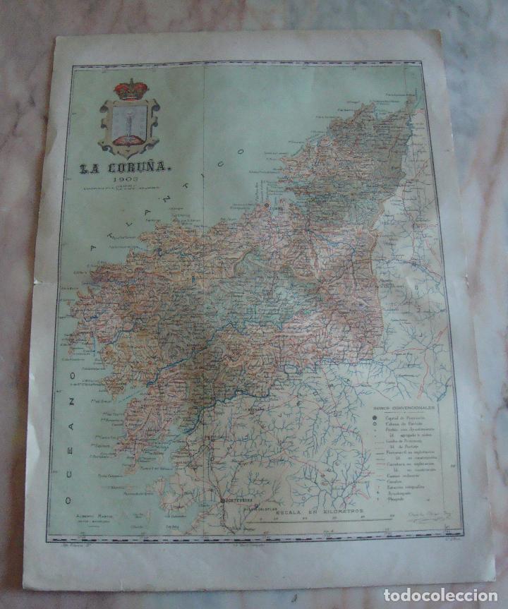 Mapas contempor&aacute;neos: ANTIGUO MAPA LA CORU&Ntilde;A 1903 - Foto 1