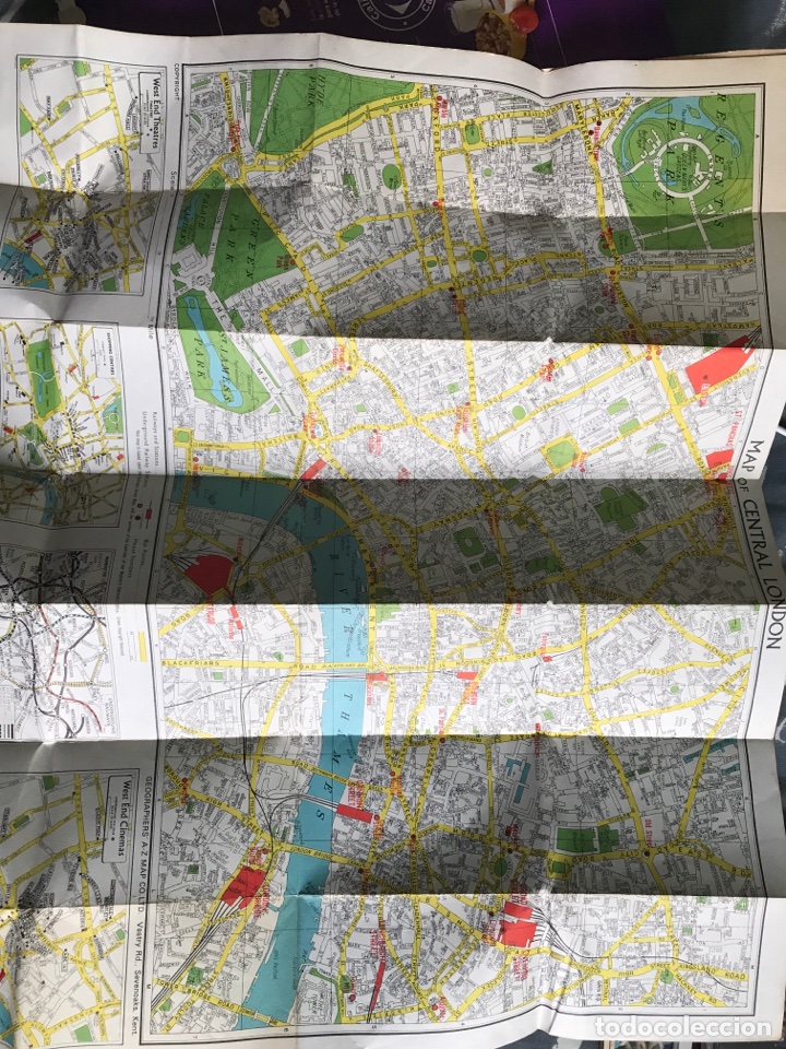 Mapas contempor&aacute;neos: ANTIGUO MAPA CENTRAL DE LONDRES - Foto 2