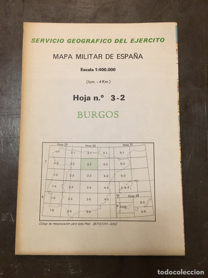 Mapas contempor&aacute;neos: Mapa servicio Geogr&aacute;fico del ej&eacute;rcito. Mapa militar Burgos e1:400000 - Foto 2