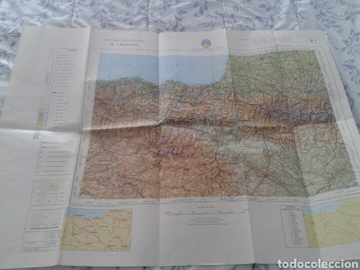 Mapas contempor&aacute;neos: MAPA MILITAR ESPA&Ntilde;A ZARAGOZA - Foto 1