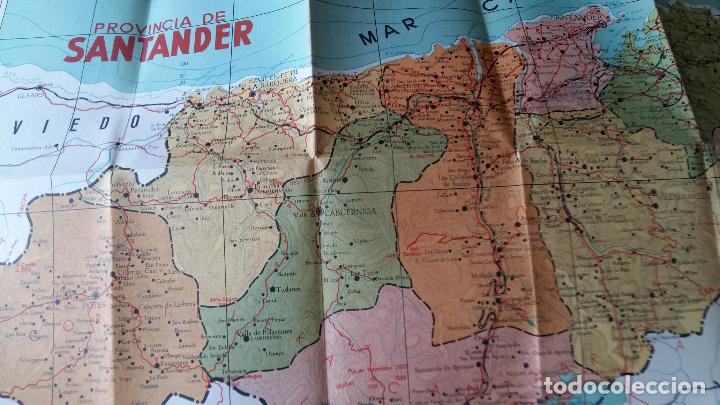 Zeitgen&ouml;ssische Karten: SANTANDER. PLANO DE LA CAPITAL, MAPA DE LA PROVINCIA Y RITAS TURISTICAS. A&Ntilde;OS 50 - 60