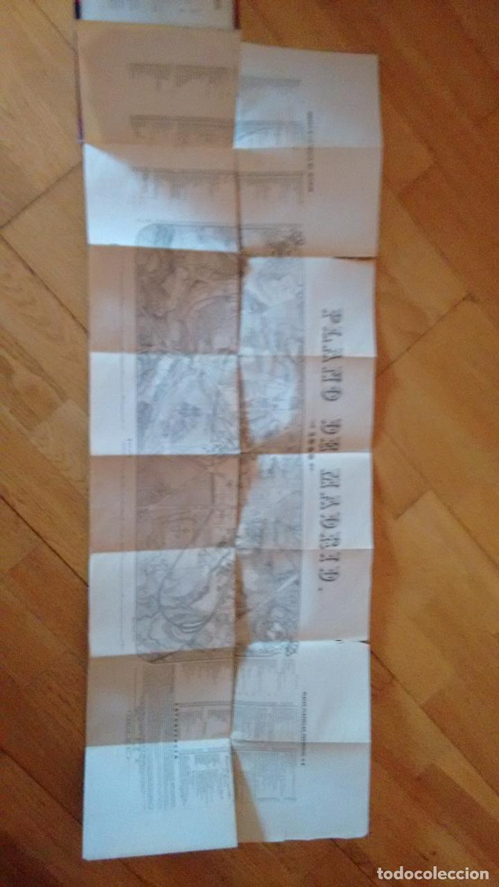 Mapas contempor&acirc;neos: Plano de Madrid de Jos&eacute; Pilar morales 1866 original plegado en cartera