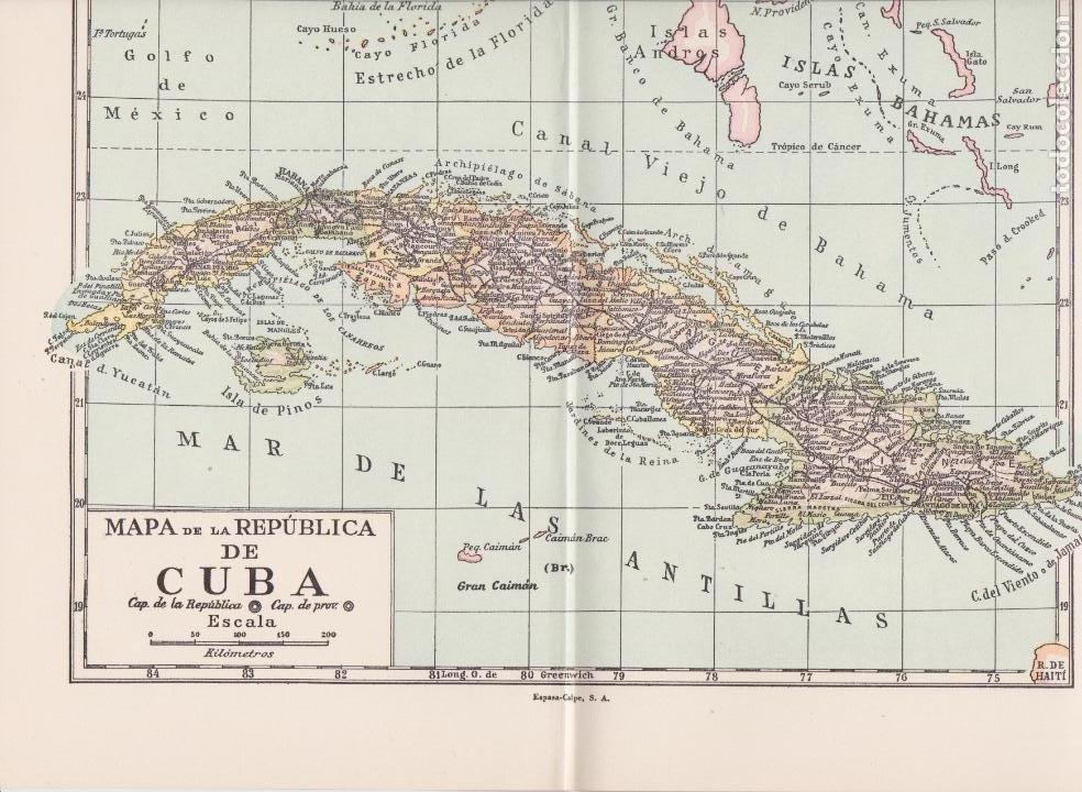 Mapas contempor&aacute;neos: Mapa de la rep&uacute;blica de Cuba - Foto 1