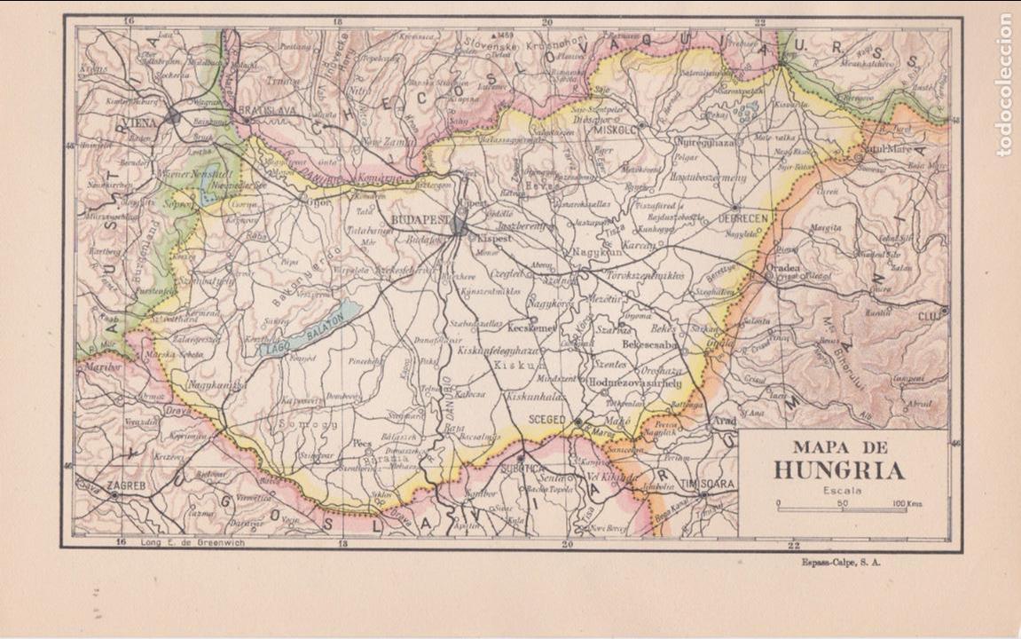 Mapas contempor&aacute;neos: Mapa de Hungr&iacute;a - Foto 1