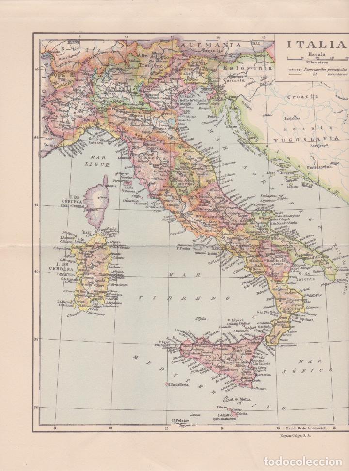 Contemporary maps: Mapa de Italia