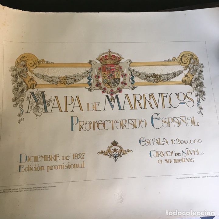 Mapas contempor&acirc;neos: Conjunto de 6 mapas de Marruecos del a&ntilde;o 1927 80x60cm