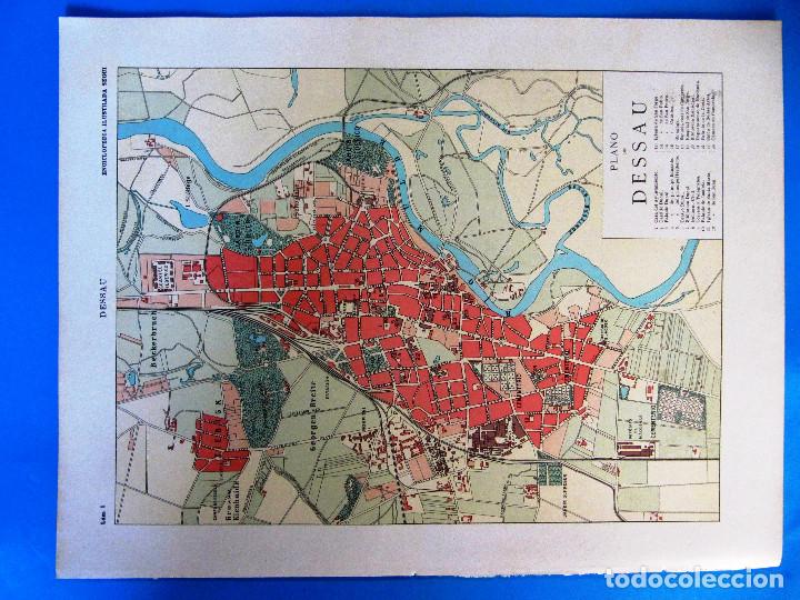 Mapas contempor&aacute;neos: PLANO DE DESSAU, ALEMANIA. ENCICLOPEDIA ILUSTRADA SEGU&Iacute;, 1905/10'S