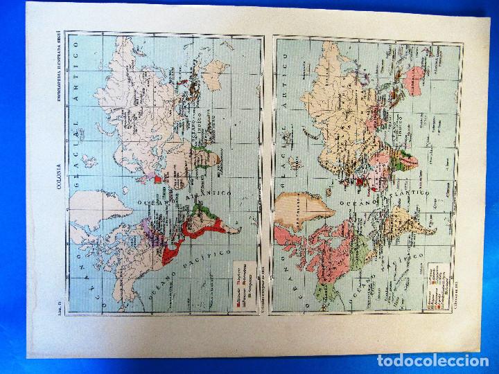 Mapas contempor&aacute;neos: COLONIA, COLONIAS. ENCICLOPEDIA ILUSTRADA SEGU&Iacute;, 1905/10'S