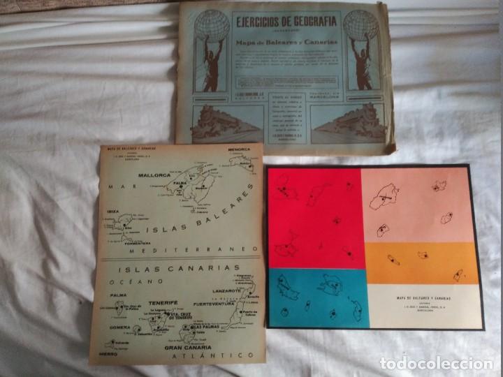 Mapas contempor&acirc;neos: recortables seix y barral ejercicios de geografia mapa de baleares y canarias este  a&ntilde;os 20-30