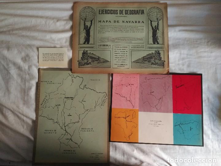 Mapas contempor&aacute;neos: recortables seix y barral ejercicios de geografia mapa de  navarra   a&ntilde;os 20-30