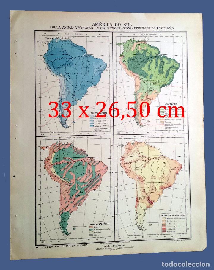 Contemporary maps: MAP OF THE YEAR 1924 - AMERICA DO SUL - INSTITUTO GEOGR&Aacute;FICO DE AGOSTINI