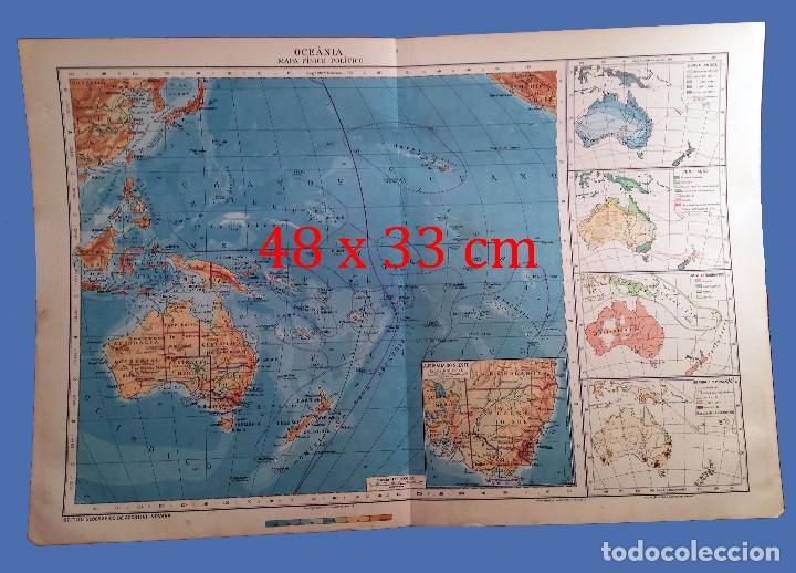 Contemporary maps: MAP OF THE YEAR 1924 - OCEANIA - INSTITUTO GEOGR&Aacute;FICO DE AGOSTINI
