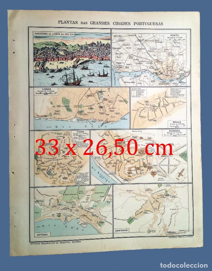 Mapas contempor&aacute;neos: MAP OF THE YEAR 1924 - PLANTAS DAS GRANDES CIDADES PORTUGUESAS - INSTITUTO GEOGR&Aacute;FICO DE AGOSTINI