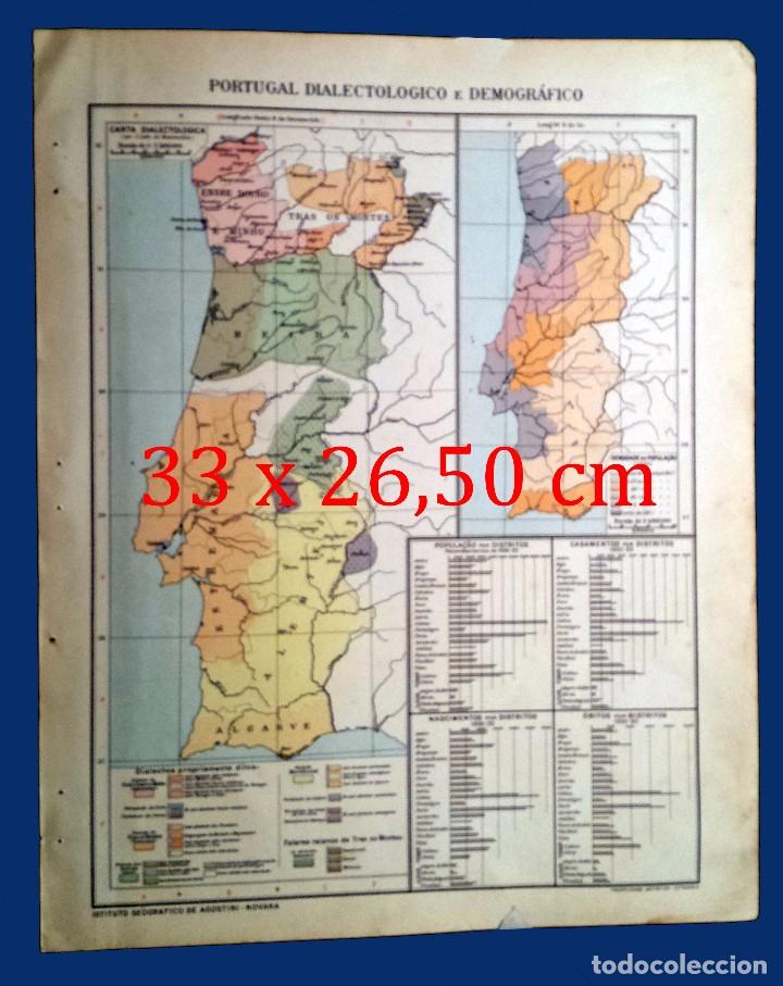 Mapas contempor&aacute;neos: MAP OF THE YEAR 1924 - PORTUGAL DEMOGRAFICO - INSTITUTO GEOGR&Aacute;FICO DE AGOSTINI