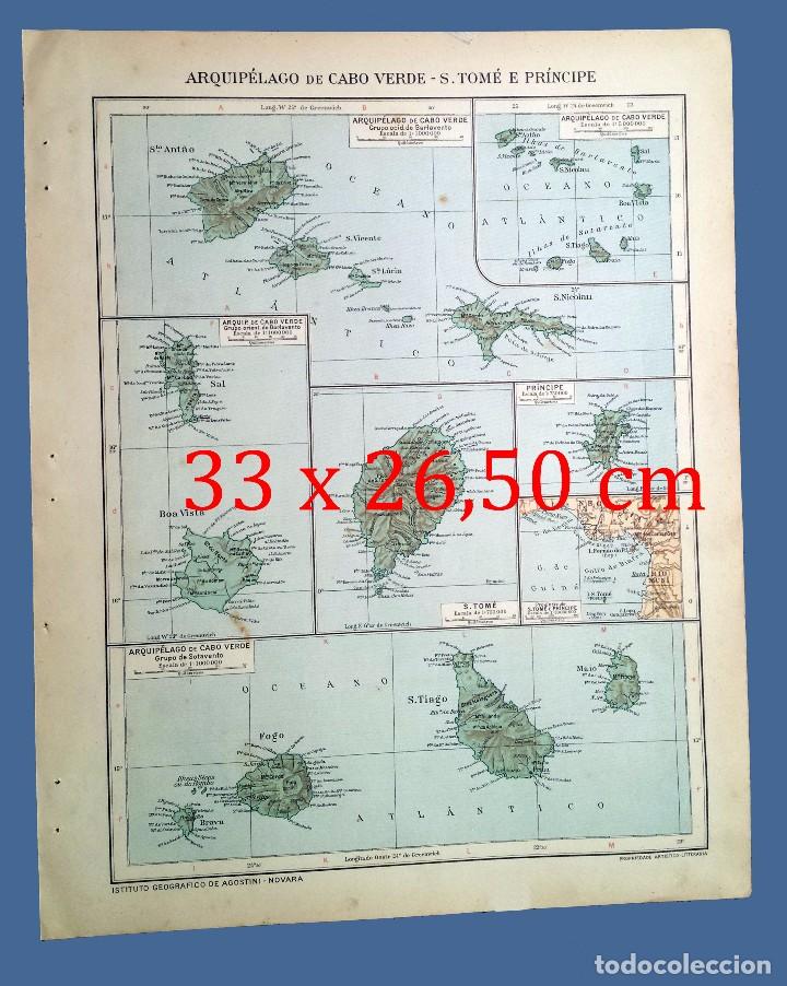Mapas contempor&aacute;neos: MAP OF THE YEAR 1924 - CABO VERDE, S. TOME E PRINCIPE - INSTITUTO GEOGR&Aacute;FICO DE AGOSTINI