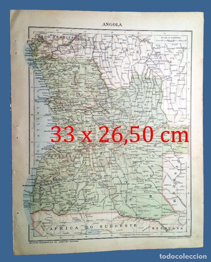 Mapas contempor&aacute;neos: MAP OF THE YEAR 1924 - ANGOLA - INSTITUTO GEOGR&Aacute;FICO DE AGOSTINI
