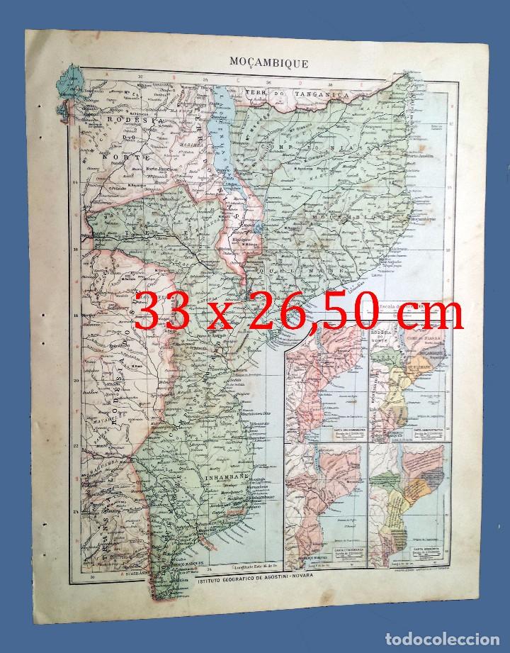 Mapas contempor&aacute;neos: MAP OF THE YEAR 1924 - MO&Ccedil;AMBIQUE - INSTITUTO GEOGR&Aacute;FICO DE AGOSTINI