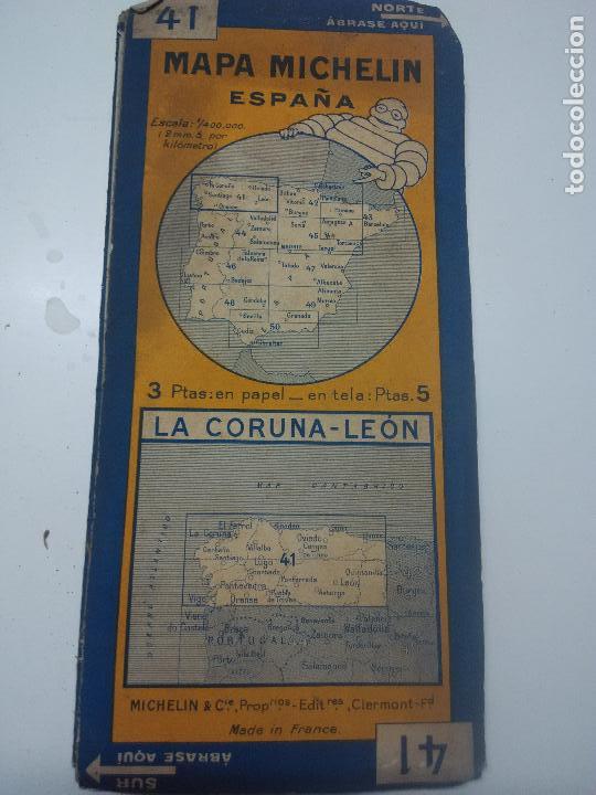 Mapas contempor&aacute;neos: mapa michelin 41 la Coru&ntilde;a- Le&oacute;n - Foto 1