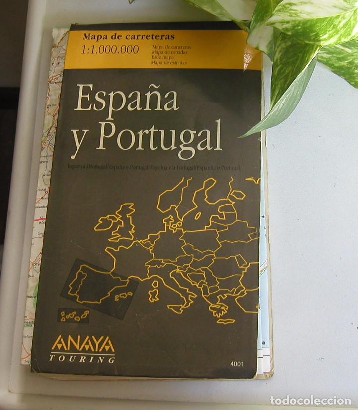 Mapas contempor&acirc;neos: MAPA DE CARRETERAS ESPA&Ntilde;A Y PORTUGAL ANAYA TOURING A&Ntilde;O 1984