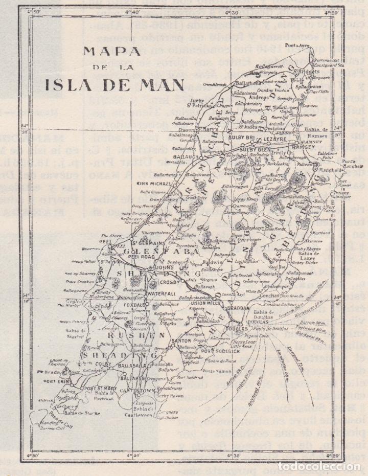 Mapas contempor&aacute;neos: Mapa de la isla de Man - Foto 1