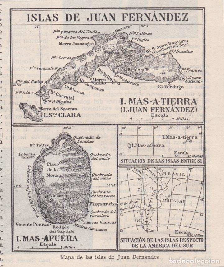 Mapas contempor&aacute;neos: Mapa de las islas de Juan Fern&aacute;ndez - Foto 1
