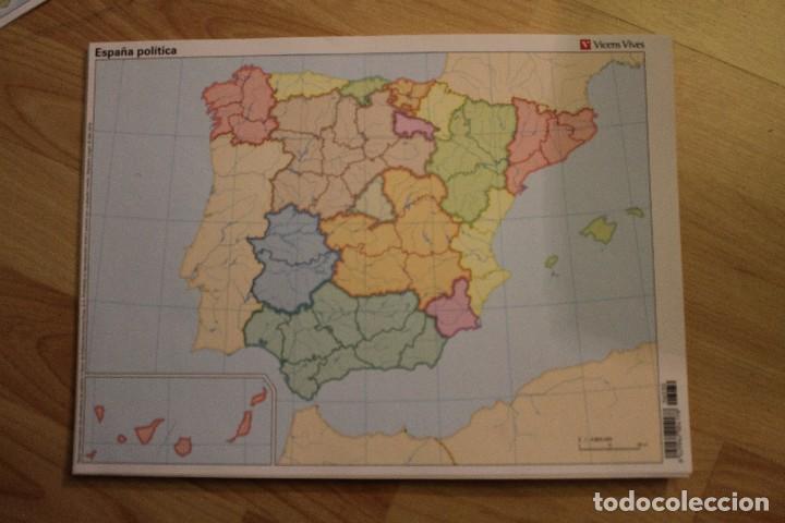 Pais Espana Mapa Fisico Mudo Vicens Vives Marcus Reid 7789