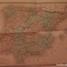 Mapas contemporáneos: MAPA ESPAGNE ET PORTUGAL. ESPAÑA Y PORTUGAL. SIGLO XIX.. Lote 109200675
