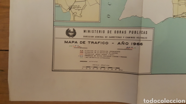 Mapas contempor&aacute;neos: MAPA DE TR&Aacute;FICO DE ESPA&Ntilde;A 1966 - Foto 1