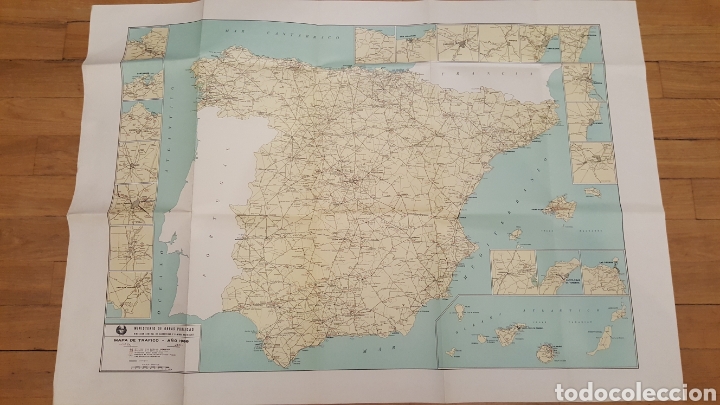 Mapas contempor&aacute;neos: MAPA DE TR&Aacute;FICO DE ESPA&Ntilde;A 1966 - Foto 2