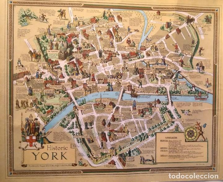 Poster Ciudad De York En Ingles Comprar Mapas Contemporaneos En Todocoleccion