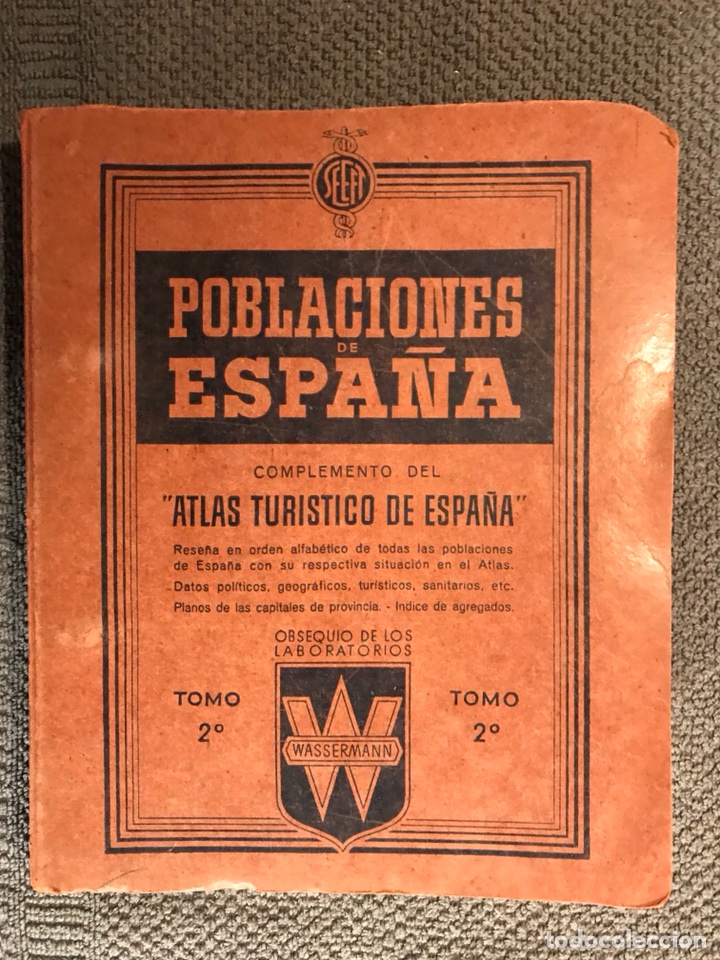 Zeitgen&ouml;ssische Karten: POBLACIONES DE ESPA&Ntilde;A. Tomo II (h.1950?)