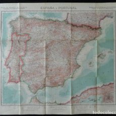 Mapas contemporáneos: MAPA POLÍTICO DE ESPAÑA Y PORTUGAL - JUSTUS PERTHES - LITOGRAFIA. Lote 113279371