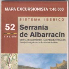 Mapas contemporáneos: SISTEMA IBÉRICO. SERRANIA DE ALBARRACÍN. MAPA EXCURSIONISTA Nº 52 ESC. 1.40.000 PRAMES 2008.. Lote 113535035