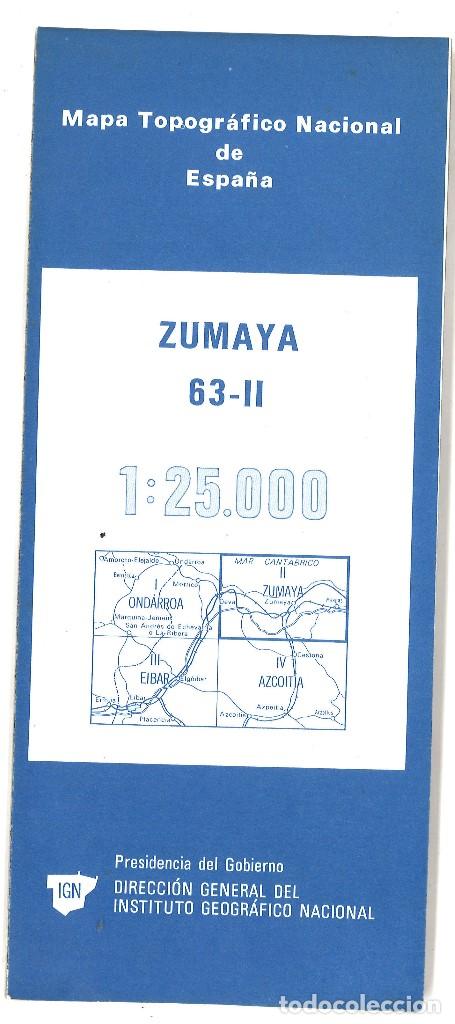 Mappe contemporanee: Zumaya (Guipuzcoa) 63-III. Mapa topografico