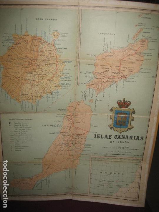 Mapas contempor&aacute;neos: MAPA ENTELADO ISLAS CANARIAS 2&ordf; HOJA. . BENITO CHIAS INGENIERO.ALBERTO MARTIN EDITOR BARCELONA.