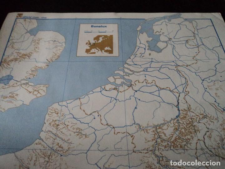 Mapas contempor&acirc;neos: MAPA DE BENELUX VICENS VIVES PARA RELLENAR POR LOS ALUMNOS 1968 32 X 24 CM