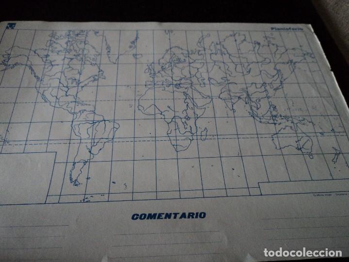 Mapas contempor&aacute;neos: MAPA DE PLANISFERIO VICENS VIVES PARA RELLENAR POR LOS ALUMNOS 1965 32 X 24 CM