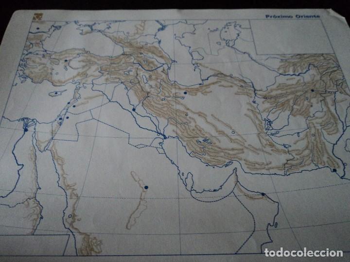 Mapas contempor&acirc;neos: MAPA DE PROXIMO ORIENTE VICENS VIVES PARA RELLENAR POR LOS ALUMNOS 1965 32 X 24 CM