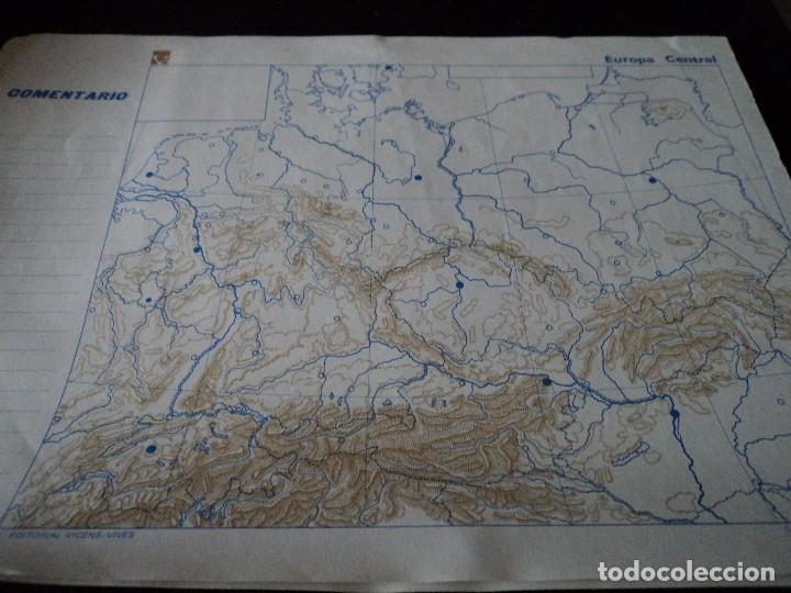 Mapas contempor&acirc;neos: MAPA DE EUROPA CENTRAL VICENS VIVES PARA RELLENAR POR LOS ALUMNOS 1965 32 X 24 CM