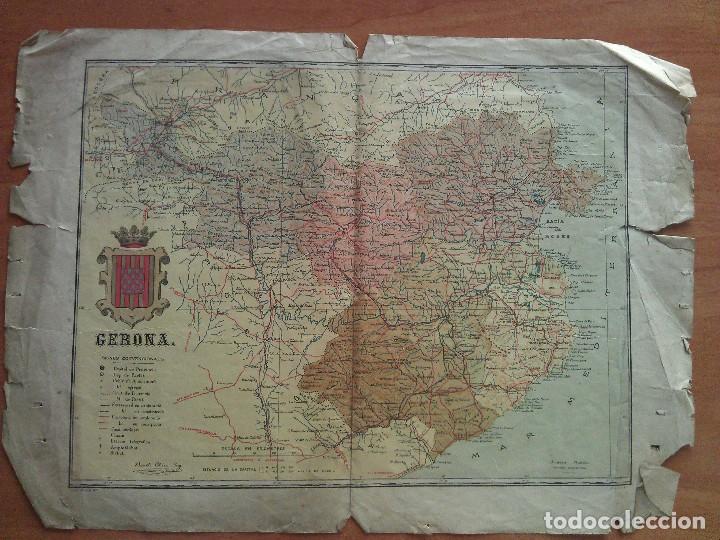 Mapas contempor&aacute;neos: ANTIGUO MAPA DE GERONA - Foto 1